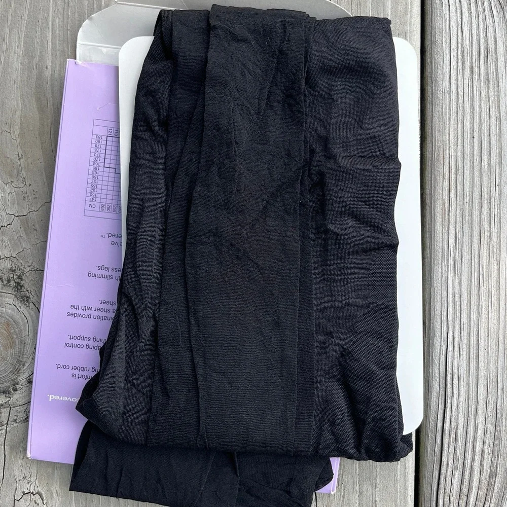 Spanx All The Way‎ Full Length Hose Tummy To Toes Super Control Black Size E